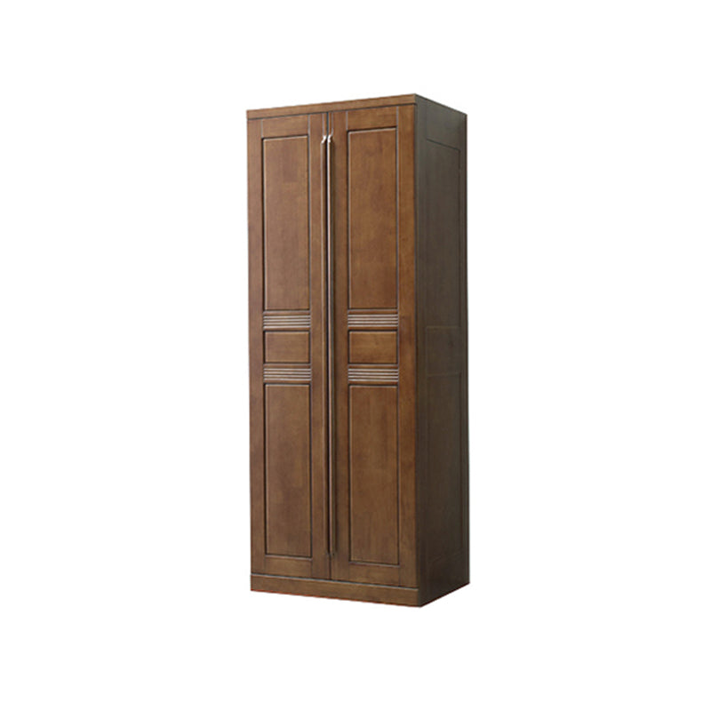 Rubberwood Wardrobe Closet with Shelves Traditional Wardrobe Cabinet
