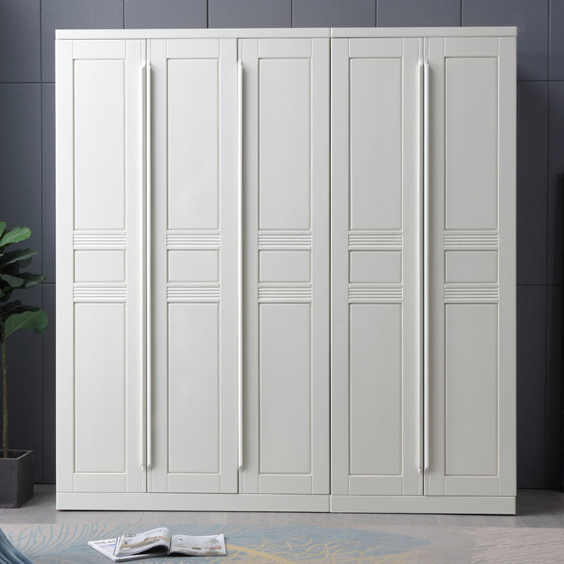 Rubberwood Wardrobe Closet with Shelves Traditional Wardrobe Cabinet