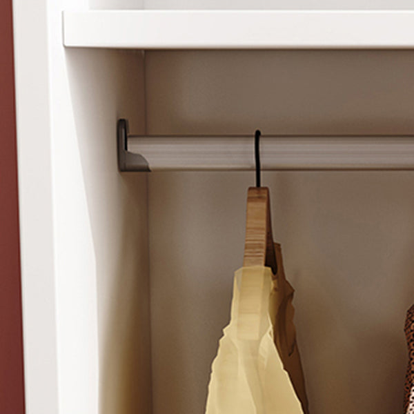 Contemporary Wood Wardrobe 2-Door Wardrobe Closet for Bedroom