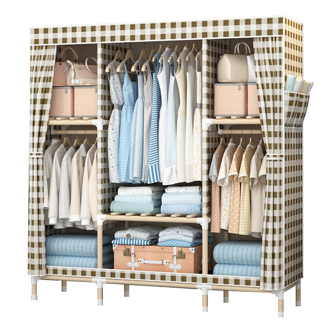 Contemporary Style Wardrobe Solid Wood Wardrobe Closet with Legs