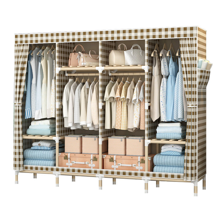 Contemporary Style Wardrobe Solid Wood Wardrobe Closet with Legs