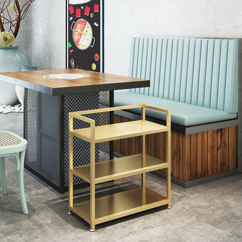 Contemporary 25.59"H Portable Prep Table Metal Prep Table for Dining Room