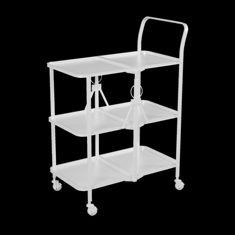 35.43" High Rolling Modern Prep Table Metal Prep Table for Dining Room