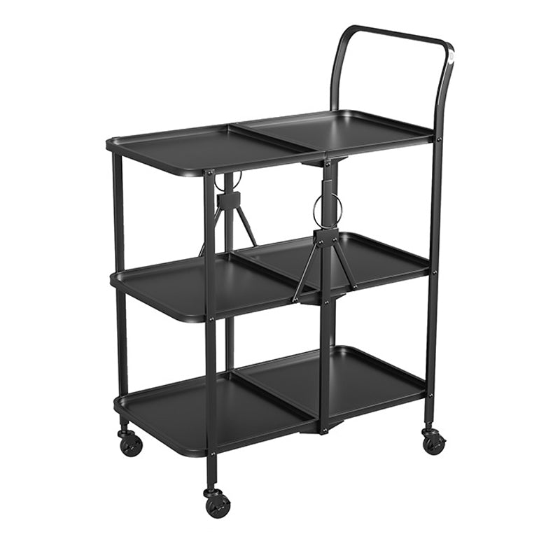 35.43" High Rolling Modern Prep Table Metal Prep Table for Dining Room