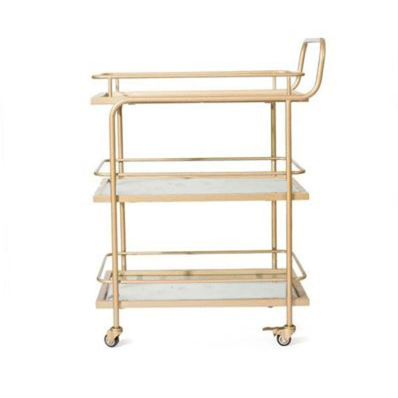 33.86" High Rolling Contemporary Prep Table Metal Prep Table for Dining Room