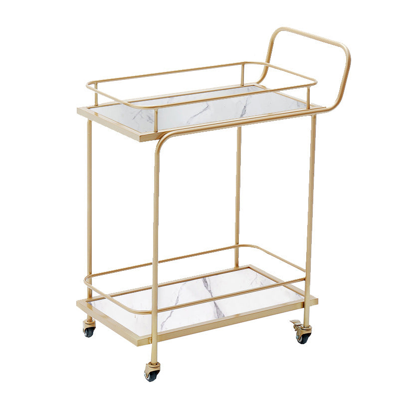 33.86" High Rolling Contemporary Prep Table Metal Prep Table for Dining Room