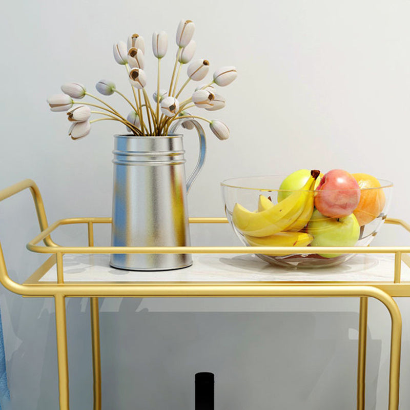 33.86" High Rolling Contemporary Prep Table Metal Prep Table for Dining Room