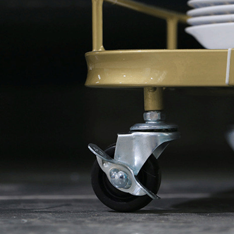 33" High Rolling Contemporary Prep Table Metal Prep Table with Open Storage