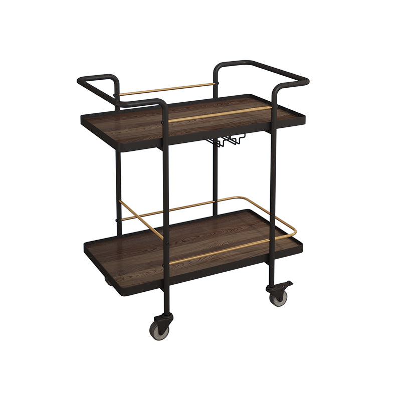 Modern Style Metal Prep Table 33.86"H Rolling Prep Table with Open Storage