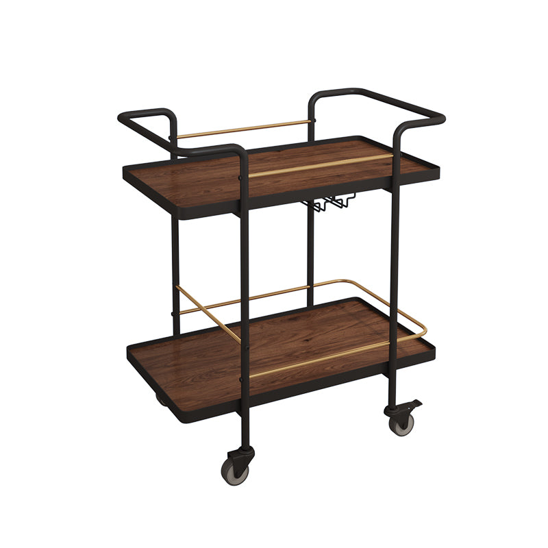 Modern Style Metal Prep Table 33.86"H Rolling Prep Table with Open Storage