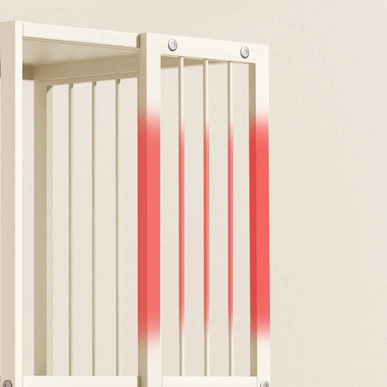 Modern Metal Bookshelf Pure White Standard Open Shelf Vertical Bookcase