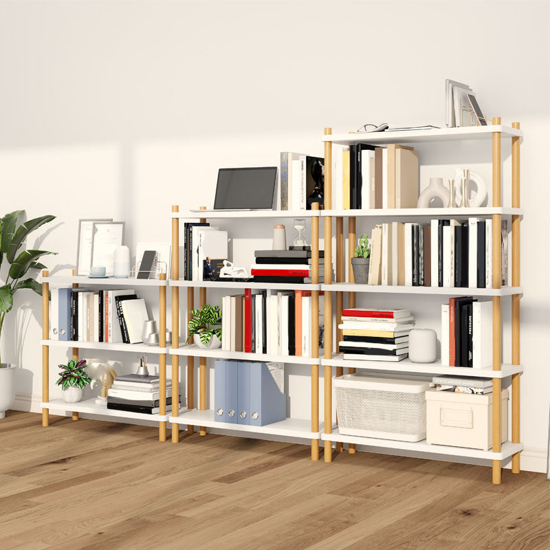 Modern Solid Wood Bookshelf Etagere Open Shelf Vertical Bookcase