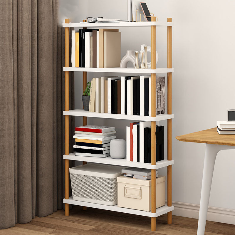 Modern Solid Wood Bookshelf Etagere Open Shelf Vertical Bookcase