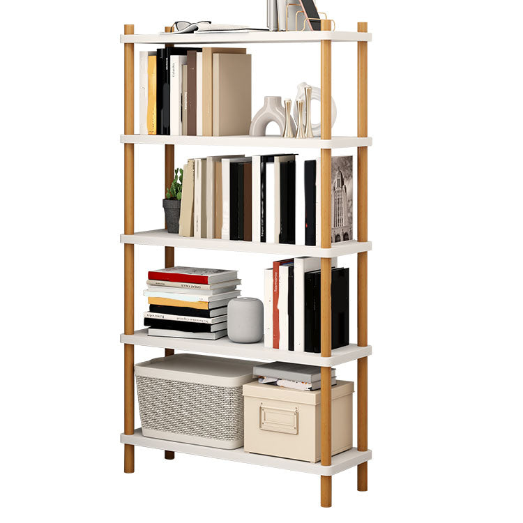 Modern Solid Wood Bookshelf Etagere Open Shelf Vertical Bookcase