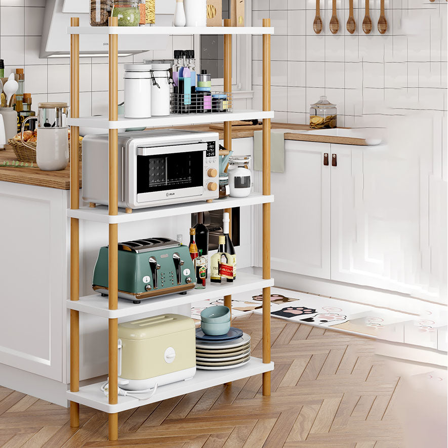 Modern Solid Wood Bookshelf Etagere Open Shelf Vertical Bookcase