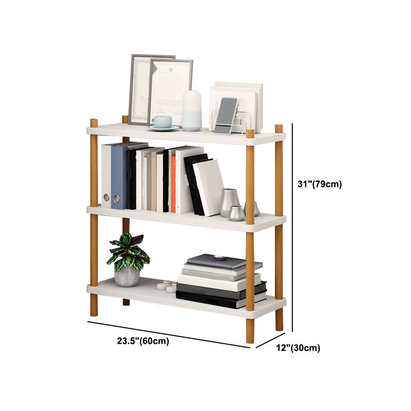 Modern Solid Wood Bookshelf Etagere Open Shelf Vertical Bookcase