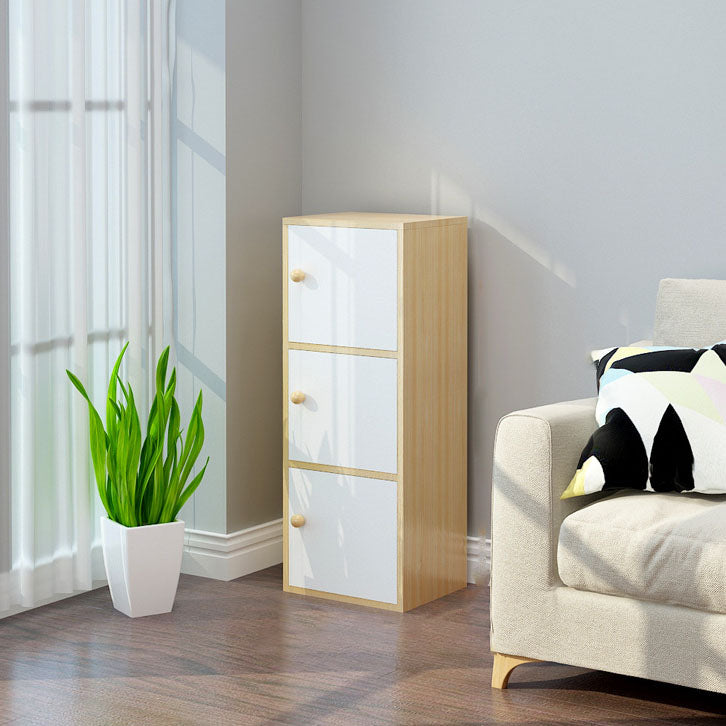 Modern Closed Back Bookshelf Wooden Shelf Bookcase for Study Room