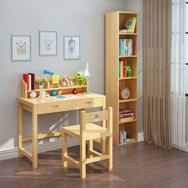 Modern Closed Back Bookshelf Wooden Shelf Bookcase for Study Room