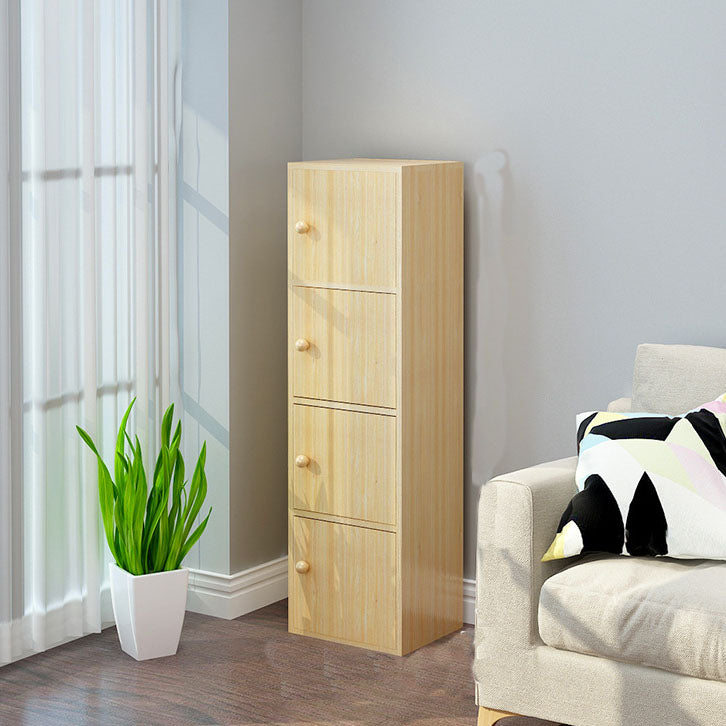 Modern Closed Back Bookshelf Wooden Shelf Bookcase for Study Room