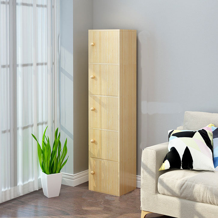 Modern Closed Back Bookshelf Wooden Shelf Bookcase for Study Room