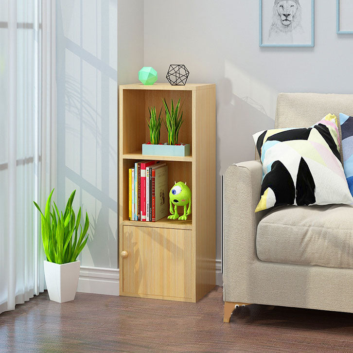 Modern Closed Back Bookshelf Wooden Shelf Bookcase for Study Room