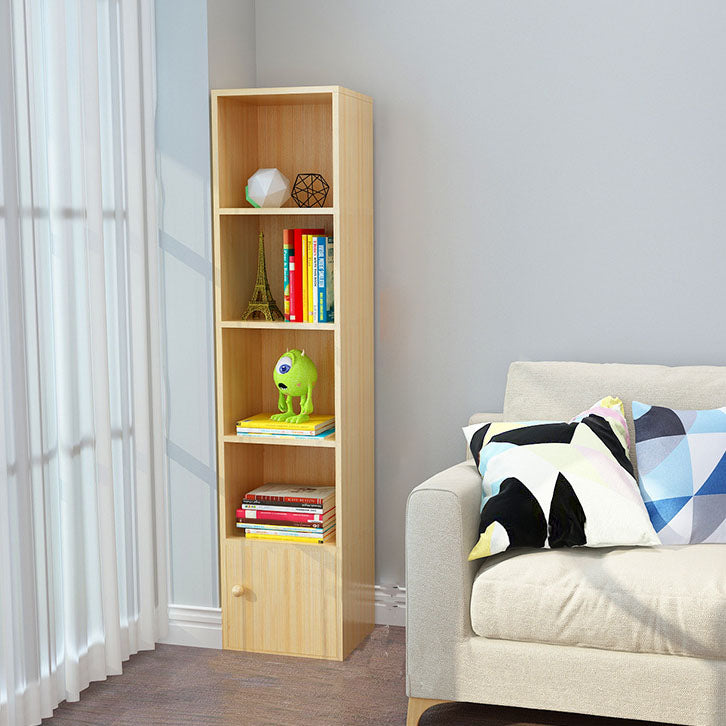 Modern Closed Back Bookshelf Wooden Shelf Bookcase for Study Room