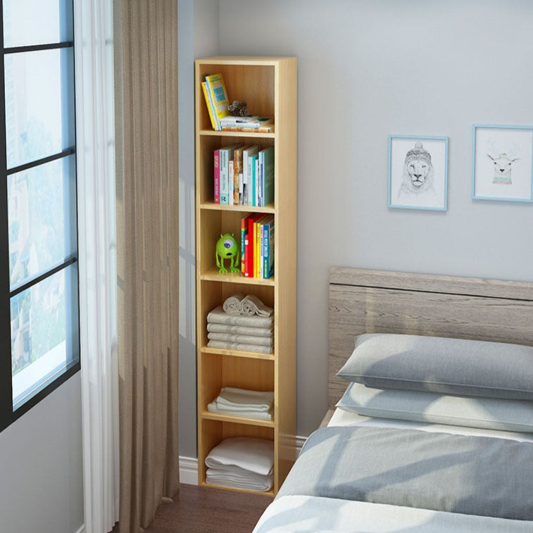 Modern Closed Back Bookshelf Wooden Shelf Bookcase for Study Room