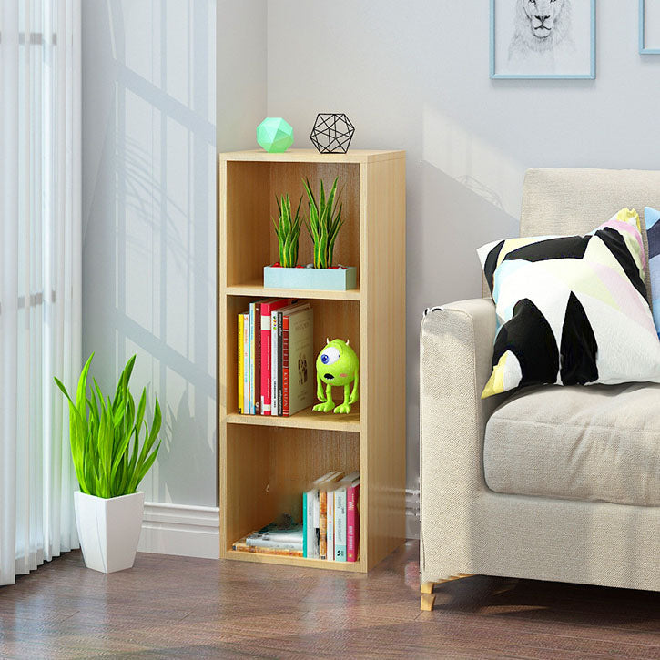 Modern Closed Back Bookshelf Wooden Shelf Bookcase for Study Room