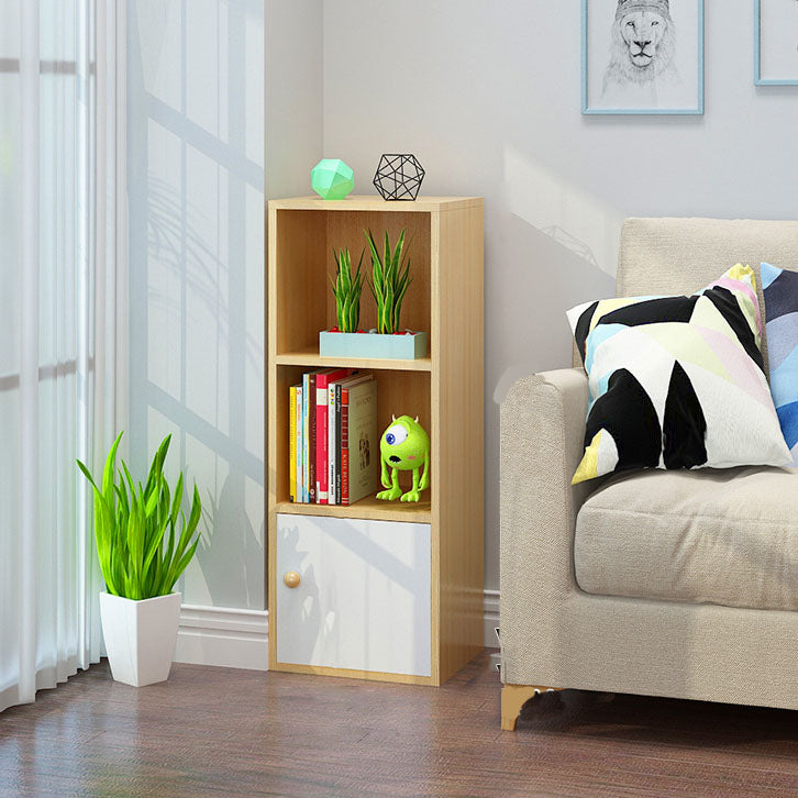 Modern Closed Back Bookshelf Wooden Shelf Bookcase for Study Room