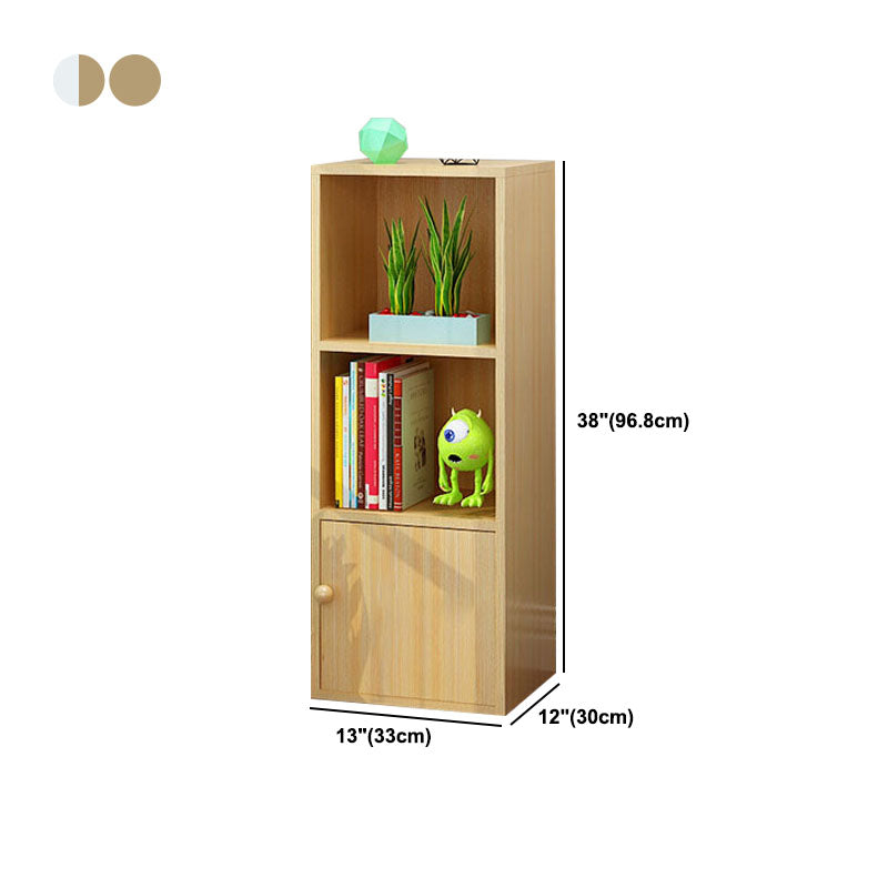 Modern Closed Back Bookshelf Wooden Shelf Bookcase for Study Room