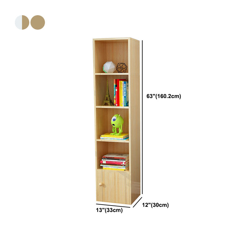 Modern Closed Back Bookshelf Wooden Shelf Bookcase for Study Room