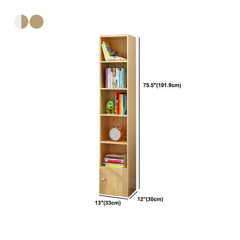 Modern Closed Back Bookshelf Wooden Shelf Bookcase for Study Room