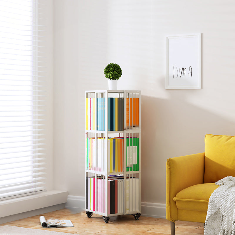Modern Metal Bookshelf Standard Closed Back Shelf Vertical Bookcase