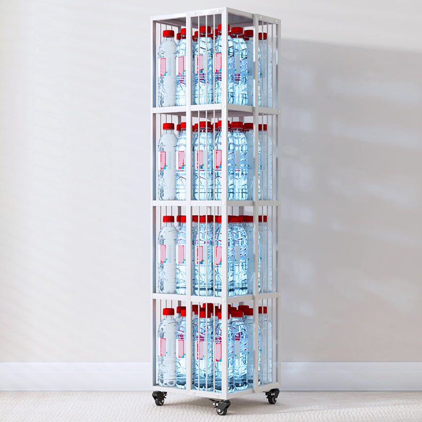 Modern Metal Bookshelf Standard Closed Back Shelf Vertical Bookcase