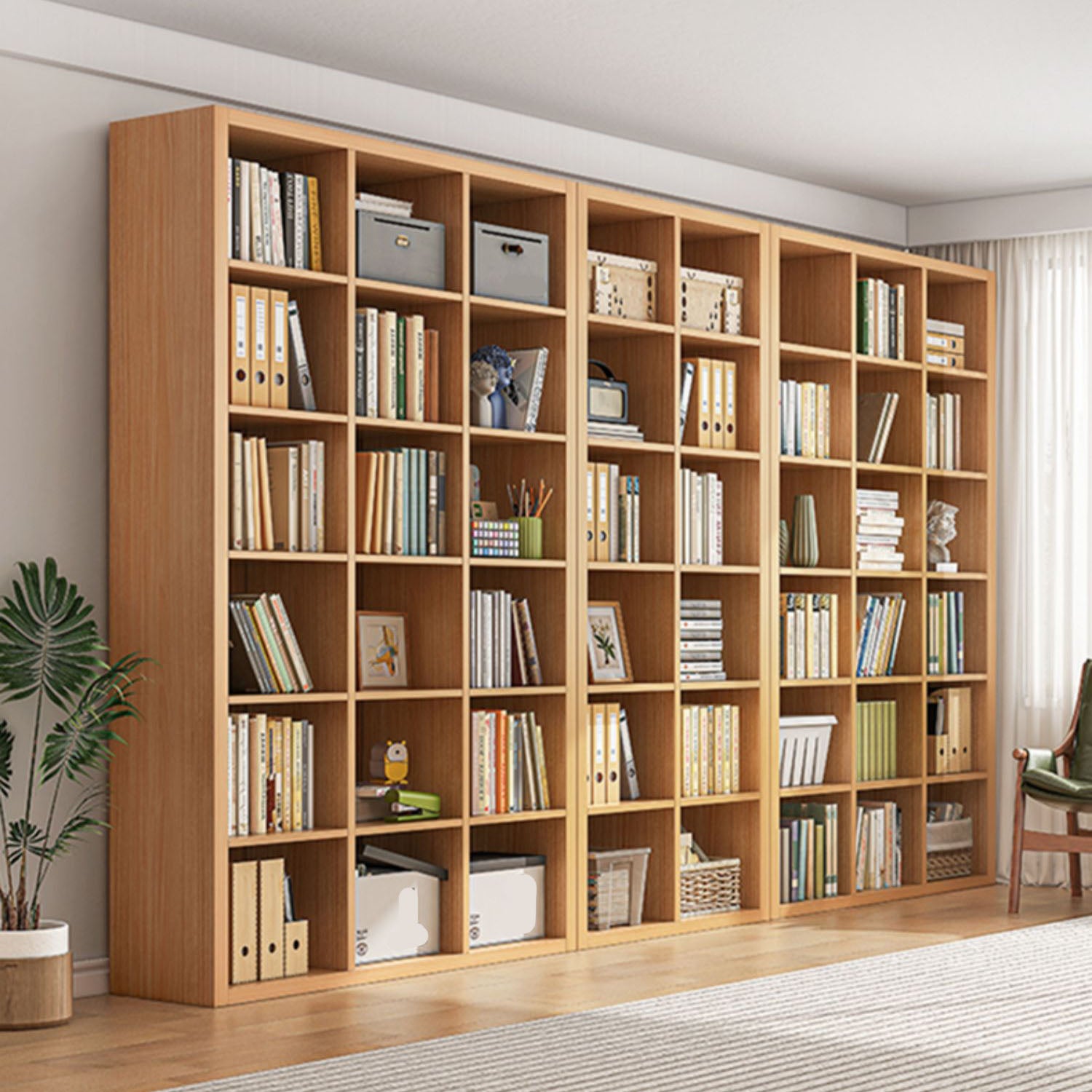 11.8" W Standard Shelf Bookcase Engineered Wood Closed Back Modern Book Shelf
