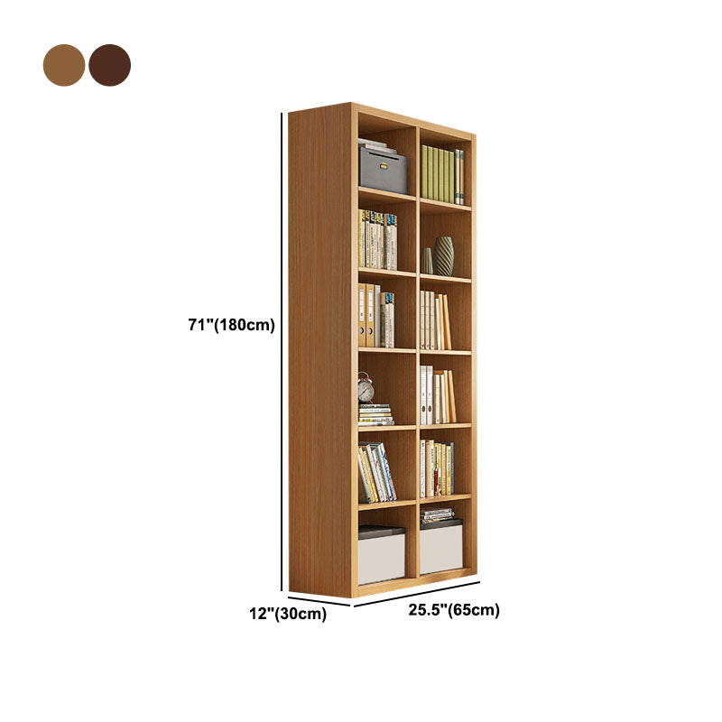 11.8" W Standard Shelf Bookcase Engineered Wood Closed Back Modern Book Shelf