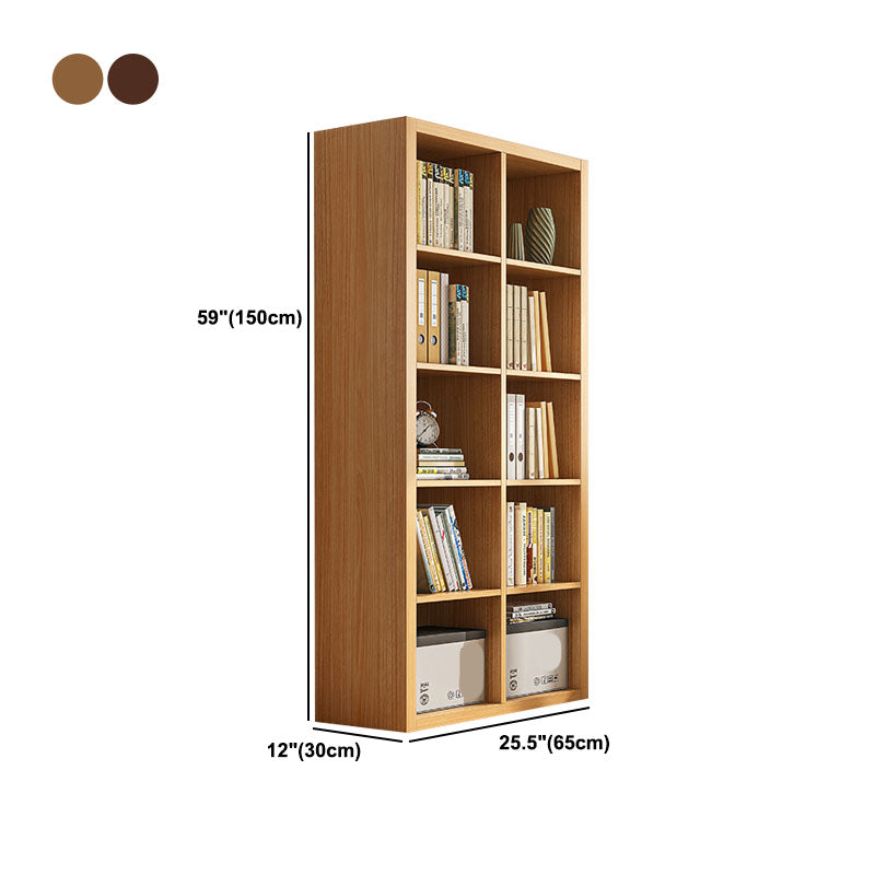 11.8" W Standard Shelf Bookcase Engineered Wood Closed Back Modern Book Shelf