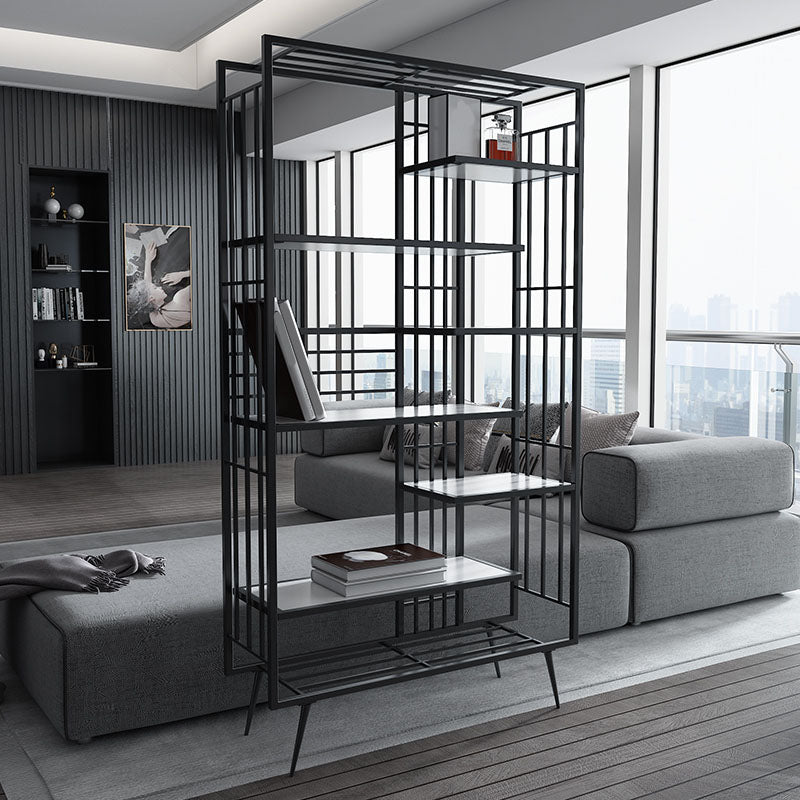 Open Shelf Bookcase Modern Metal Bookshelf for Dining Room 70.9" H X 11.8" W