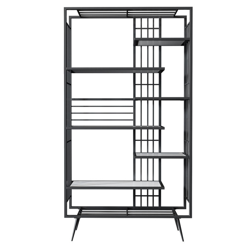 Open Shelf Bookcase Modern Metal Bookshelf for Dining Room 70.9" H X 11.8" W