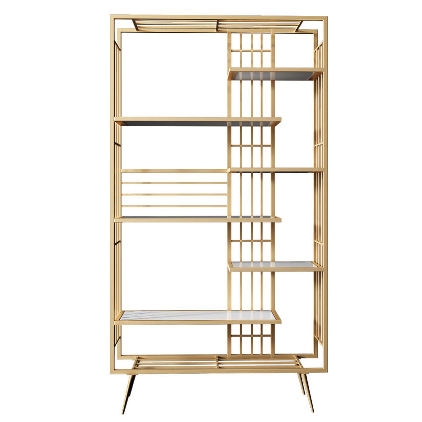 Open Shelf Bookcase Modern Metal Bookshelf for Dining Room 70.9" H X 11.8" W