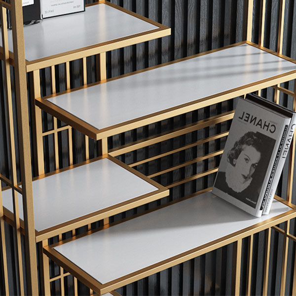 Open Shelf Bookcase Modern Metal Bookshelf for Dining Room 70.9" H X 11.8" W