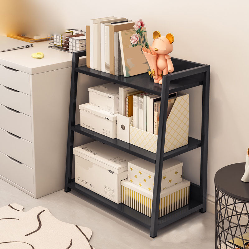 11.8"W Metal Ladder Shelf Bookcase Modern Vertical Open Back Book Shelf