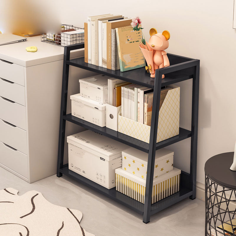 11.8"W Metal Ladder Shelf Bookcase Modern Vertical Open Back Book Shelf