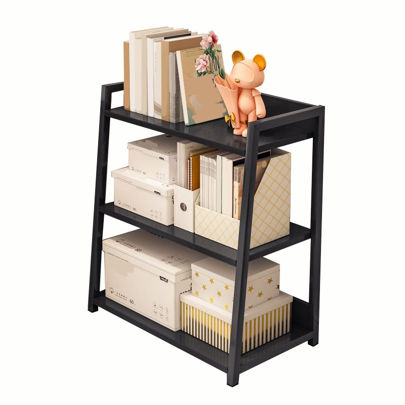 11.8"W Metal Ladder Shelf Bookcase Modern Vertical Open Back Book Shelf