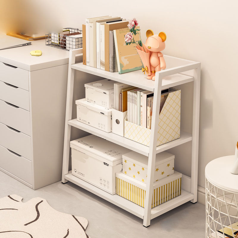 11.8"W Metal Ladder Shelf Bookcase Modern Vertical Open Back Book Shelf