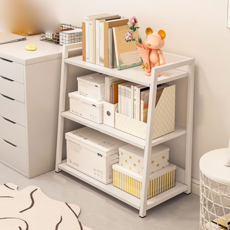 11.8"W Metal Ladder Shelf Bookcase Modern Vertical Open Back Book Shelf