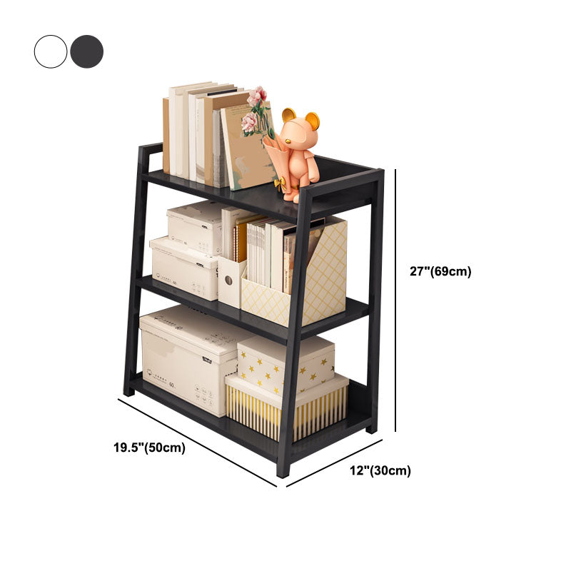 11.8"W Metal Ladder Shelf Bookcase Modern Vertical Open Back Book Shelf