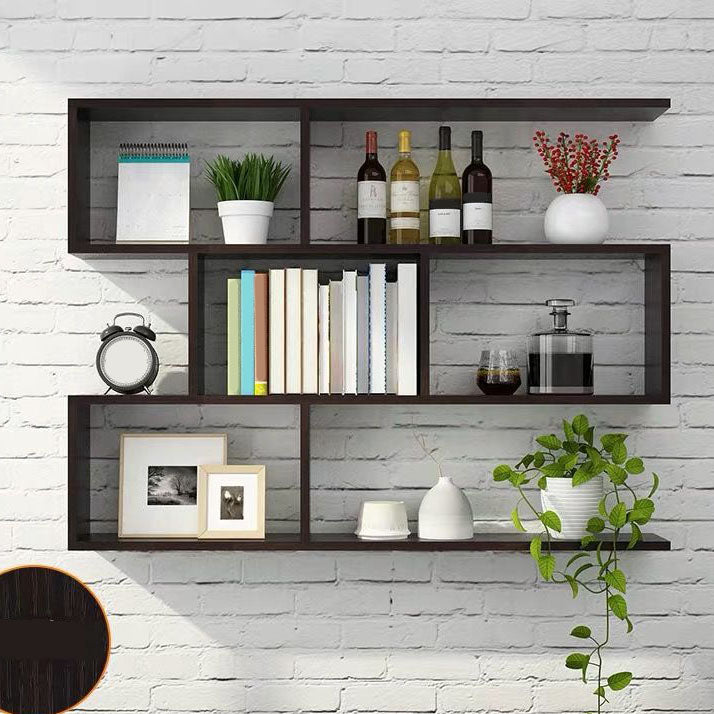 Modern and Contemporary Shelf Bookcase Wall Mounted Wooden Book Shelf for Office