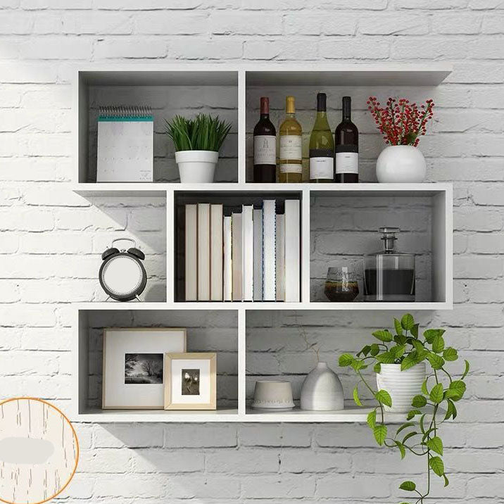 Modern and Contemporary Shelf Bookcase Wall Mounted Wooden Book Shelf for Office