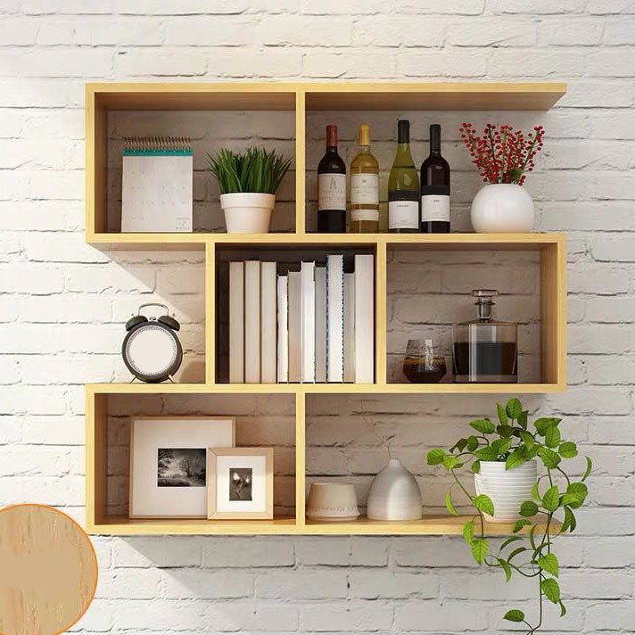 Modern and Contemporary Shelf Bookcase Wall Mounted Wooden Book Shelf for Office